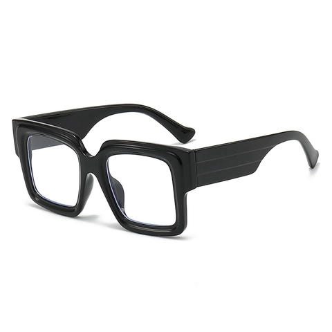 Occhiali Quadrati Oversize Anti Luce Blu Montatura PC Moda Tendenza Retro Ottica Per Uomini Donne Uso Quotidiano