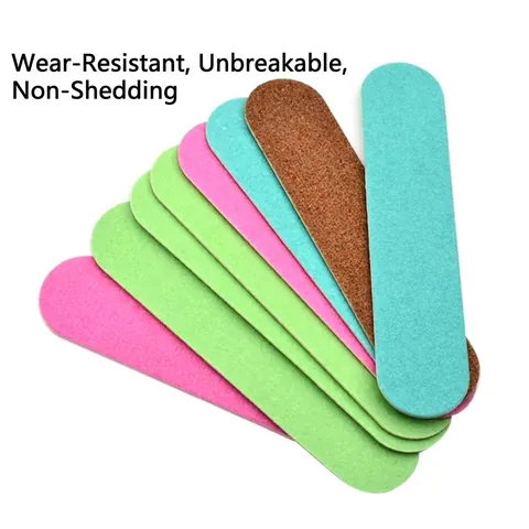 Mini Professional Double Sided Nail File EVA PS Portable Frosted Buffer Strip For Manicure Pedicure Nail Care Tools