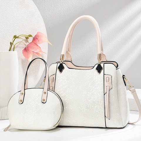 Borsa A Spalla Con Motivo Serpente E Borsa A Mano In Pelle PU Tote Tracolla Elegante Moda Donna