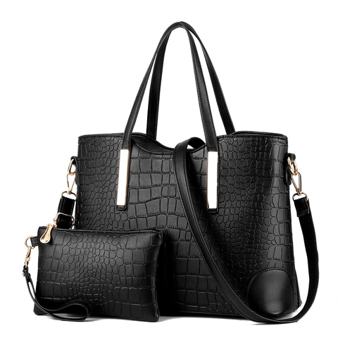 Frauen Tasche Und Beutel Krokodil Geprägt PU Leder Große Kapazität Tote Elegante Schulter Handtasche Büro Lässig Für Dame
