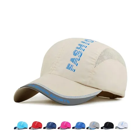 Cappello Da Baseball Asciugatura Rapida Rete Traspirante Sport All Aperto Protezione Solare Regolabile Stampa Lettere Unisex