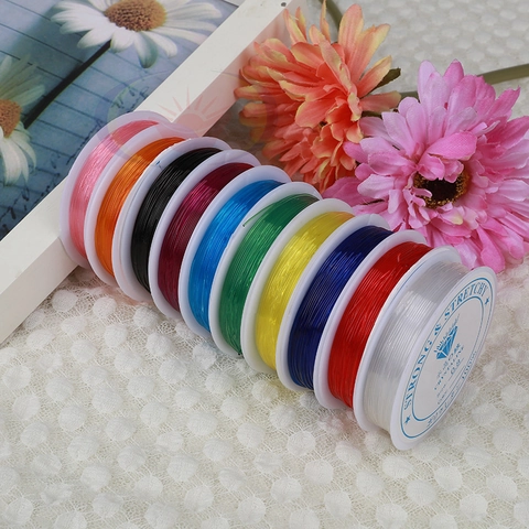 Elastic Beading Cord Polyurethane Stretchy Transparent Colorful DIY Jewelry Bracelet Making High Strength Accessory