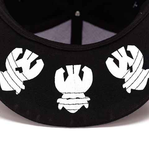 Cappello Da Baseball Snapback Misto Cotone Ricamo 3D Moo Corna Di Diavolo Tesa Piatta Hip Hop Streetwear Regolabile