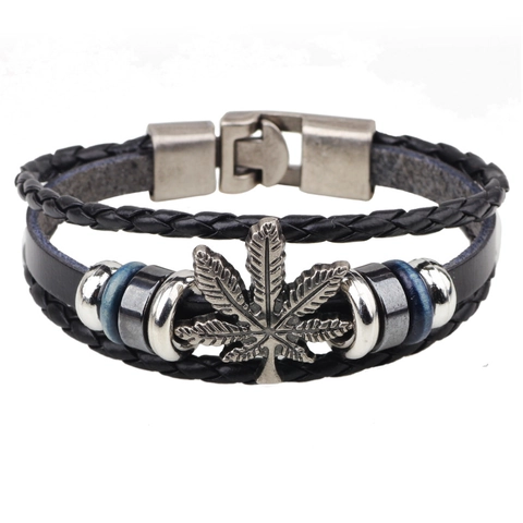 Vintage Adlerkopf Mehrlagiges Lederarmband Für Damen Herren Hämatit Legierung Geflochtenes Seil Retro Punk Stil Schmuck