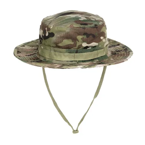 Tactical Camouflage Boonie Hat Wide Brim Cotton Sun Protection Bucket Hat Outdoor Fishing Hunting Hiking Men
