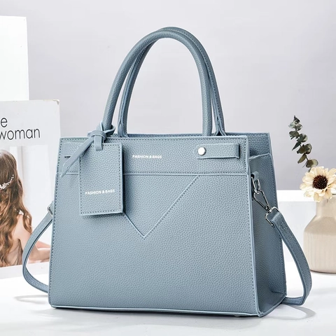 Borsa A Mano Da Donna Moda Pelle PU Motivo Litchi Grande Capacità Borsa A Tracolla Con Tracolla Regolabile
