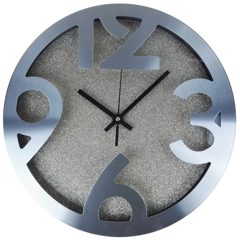 Orologio Da Parete Rotondo Acciaio Inossidabile Metallo Movimento Quarzo Silenzioso Arredo Moderno Casa Ufficio