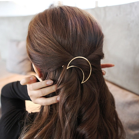 Mollette Per Capelli Geometriche Minimaliste Lega Di Metallo Cavo Triangolo Luna Infinito Tondo Forcine Per Donne Ragazze