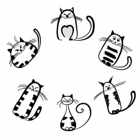 Japanese Style Ceramic Sauce Dish Cartoon Cat Pattern Small Dipping Bowl For Seasoning Soy Sauce Kitchen Tableware
