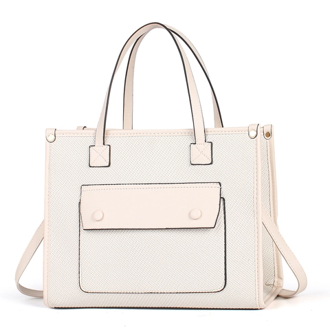 Women Fashion Tote Bag PU Leather Canvas Woven Large Capacity Shoulder Crossbody Handbag Retro Casual Commute