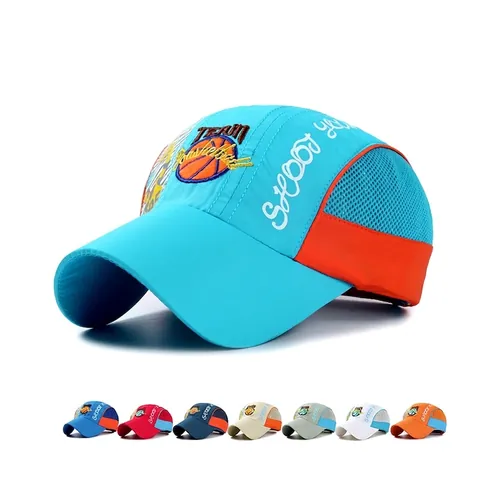 Cappellino Da Baseball Basket Per Bambini Asciugatura Rapida Mesh Traspirante Cappello Sportivo All Aperto Per Ragazzi Ragazze Regolabile Poliestere
