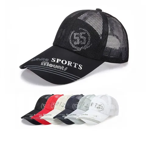 Mesh Honkbalpet Ademend Trucker Pet Buitensport Zonbescherming Verstelbaar Polyester Unisex Lichtgewicht
