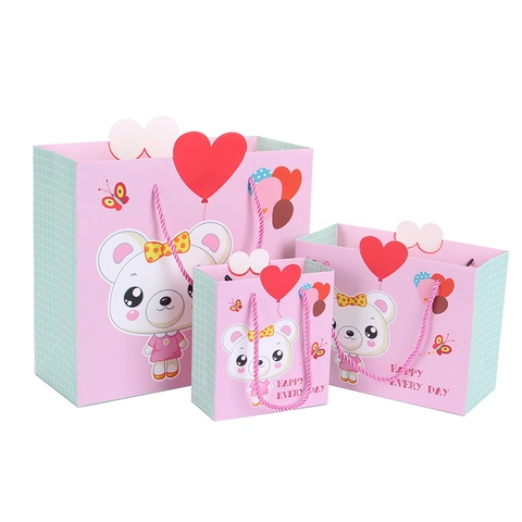 Bolsas De Regalo De Papel De Dibujos Animados Bolso De Cartón Con Asas Para Fiesta Cumpleaños Niños Patrón De Animales
