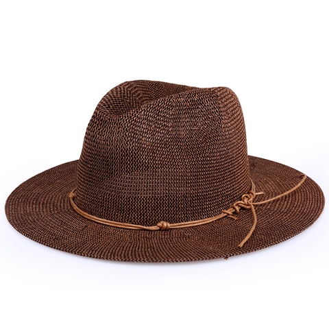 Klassischer Stroh Fedora Hut Breite Krempe Sonnenschutz Atmungsaktiv Sommer Strand Jazz Kappe Damen Mit Dekoseil