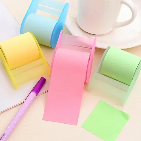 Note Adesive Stile Nastro Con Dispenser In Plastica Autoadesive Blocchi Note Strappabili Colorati Per Studenti Ufficio