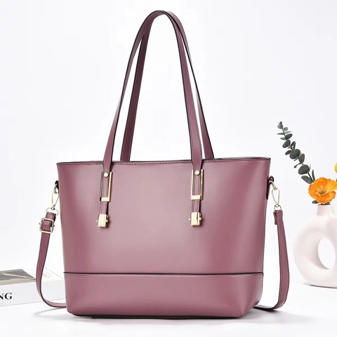 Elegante Borsa Tote Grande Da Donna In Pelle PU Con Tracolla Rimovibile Hardware Dorato Stile Quotidiano Versatile