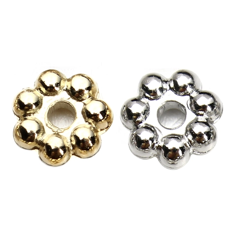 Perles D'Espacement Fleur Plastique Galvanisé Perles Flocon De Neige En Vrac Pour La Fabrication De Bijoux Accessoires De Bricolage