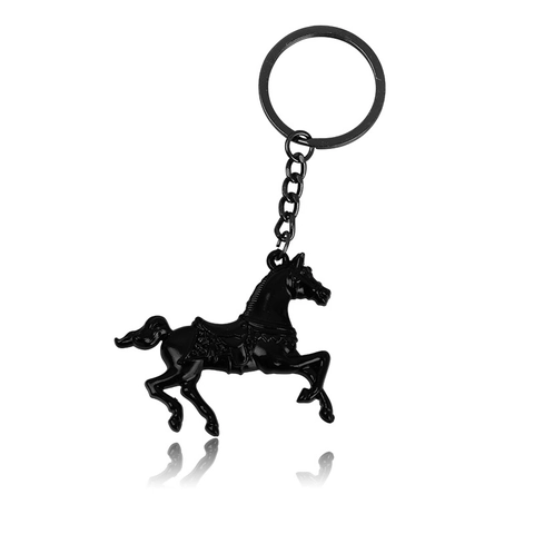 Creative Horse Shape Metal Keychain Zinc Alloy Animal Pendant Key Ring Vintage Charm For Car Keys Bag Decoration Unisex Gift
