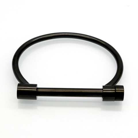Horsebit Buckle Cuff Bangle Stainless Steel Vacuum Gold Plated Minimalist D-Shaped Trendy Jewelry For Women