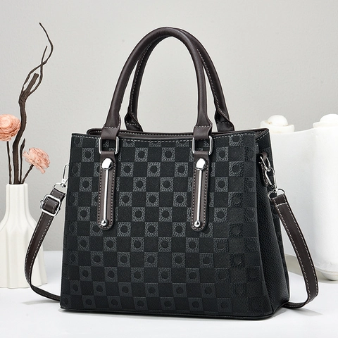 Sac À Main Femme Cuir PU Grande Capacité Multi Couches Sac Fourre Tout Commuter Avec Texture Crocodile Et Bandoulière Amovible