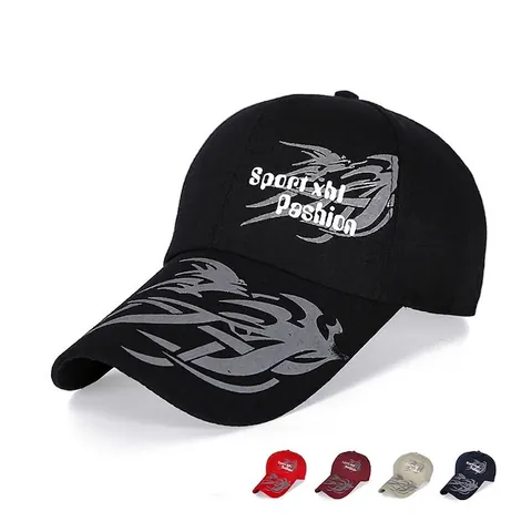 Baseballkappe Canvas Sonnenschutz Verlängerte Krempe Tribal Grafik Druck Verstellbar Sport Mode Lässig Für Herren Damen