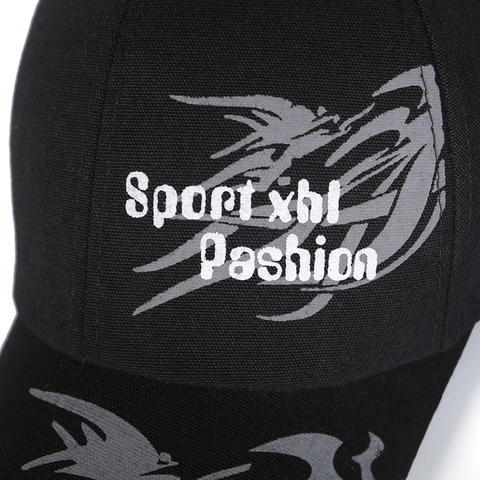 Baseballkappe Canvas Sonnenschutz Verlängerte Krempe Tribal Grafik Druck Verstellbar Sport Mode Lässig Für Herren Damen