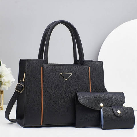 Borsa A Tracolla E Borsa A Mano E Porta Carte Da Donna In Pelle PU Testurizzata Grande Borsa Tote Minimalista