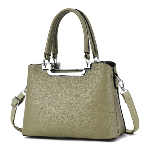Borsa Da Donna Motivo Lychee Pelle PU Borsa A Tracolla Multi Scomparto Hardware Argentato Street Trend