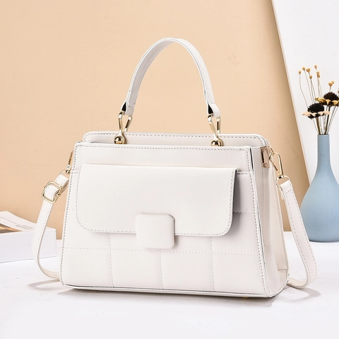 Sac À Main Femme En Cuir PU Matelassé Élégant Style Coréen Sac Bandoulière Avec Matériel Doré Et Bandoulière Réglable