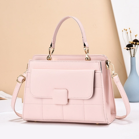 Sac À Main Femme En Cuir PU Matelassé Élégant Style Coréen Sac Bandoulière Avec Matériel Doré Et Bandoulière Réglable