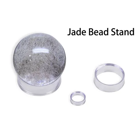 Acrylic Display Ring Stand Transparent Sphere Base Holder For Crystal Ball Beads Gemstone Jewelry Collection