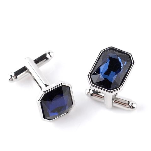 Gemelos De Negocios Para Hombre Aleación Diamantes De Imitación De Vidrio Coloridos Geométricos Cuadrado Camisa Formal