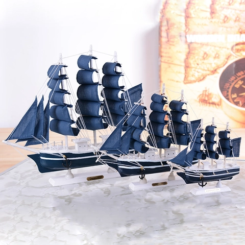 Modello Di Barca A Vela In Legno Mediterraneo Nave Pirata Ornamento Decorativo Stile Nautico Artigianale Per Ufficio Casa