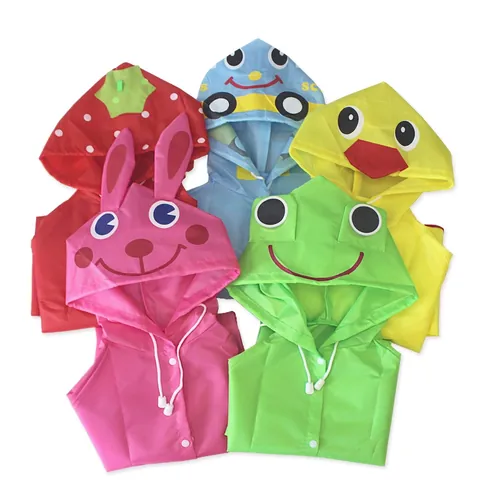 Impermeabile Bambini Impermeabile Cartone Animato Animale Con Cappuccio Poncho Ragazzi Ragazze Attrezzatura Da Pioggia Con Tasche