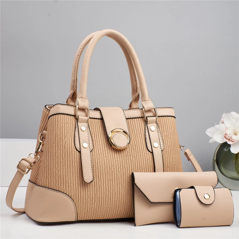 Moda PU Goffrata Borsa a Mano Portafoglio Porta Carte da Donna Minimalista Urbano Grande Capacità Borsa a Tracolla