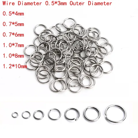 Stainless Steel Open Jump Rings Closed Connecting Rings For DIY Jewelry Making Findings Accessories Gold Silver Tone