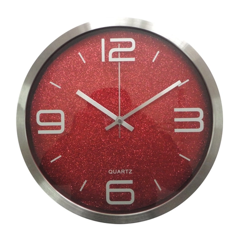 Moderne Stille Wanduhr Metall Edelstahlrahmen Rund Quarzwerk Dekorativ Für Wohnzimmer Büro Zuhause