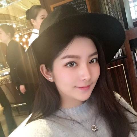Vintage British Style Wool Blend Fedora Hat For Men Women Wide Brim Solid Color Jazz Cap Winter Autumn Fashion Accessories