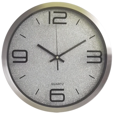 Orologio Da Parete Rotondo Moderno Acciaio Inossidabile Quarzo Silenzioso Senza Ticchettio Per Casa Soggiorno Ufficio Design Metallo Minimalista