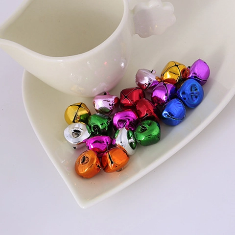 Colorful Metal Jingle Bells DIY Craft Small Bells For Christmas Decoration Pet Collars Jewelry Making Hanging Ornaments