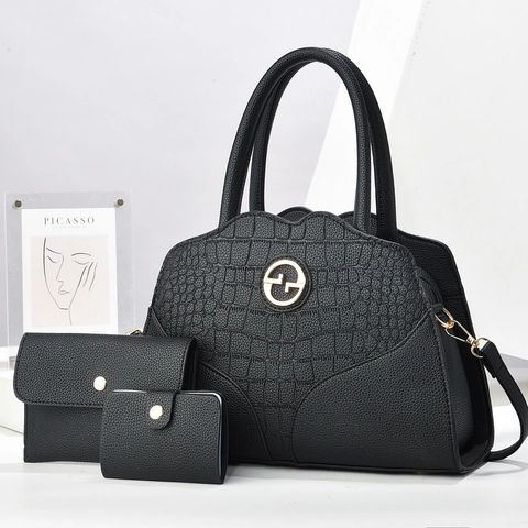 Elegante Borsa Patchwork Da Donna Pelle PU Coccodrillo Texture Litchi Borsa A Tracolla Pochette A Busta Portafoglio Porta Carte Stile Versatile