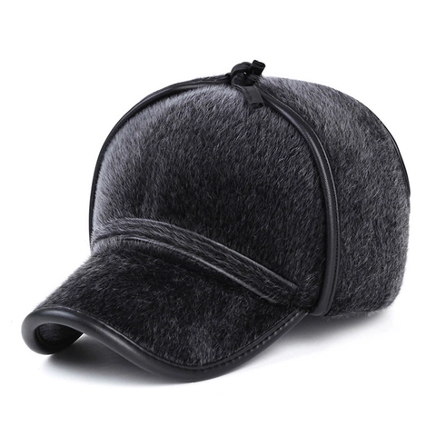 Cappello Da Baseball Invernale Da Uomo Con Paraorecchie Pelliccia Sintetica Caldo Spesso Antivento Cappello Termico