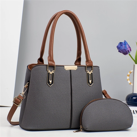 Damen Handtasche Und Beutel PU Leder Gewebte Textur Umhängetasche Schicker Urbaner Stil