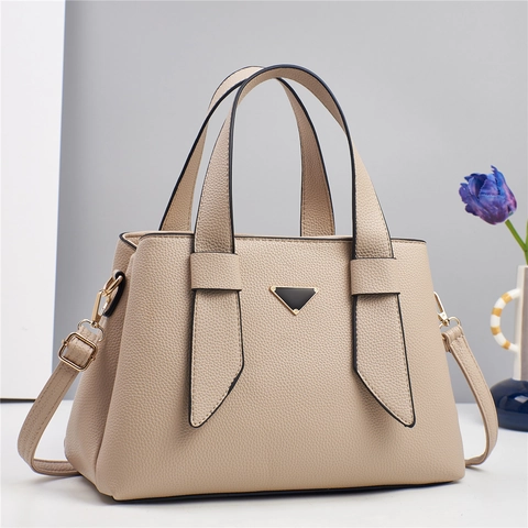 Borsa A Mano Donna Pelle PU Trama Litchi Borsa A Tracolla Tracolla Regolabile Manico Moda Versatile Stile Retrò