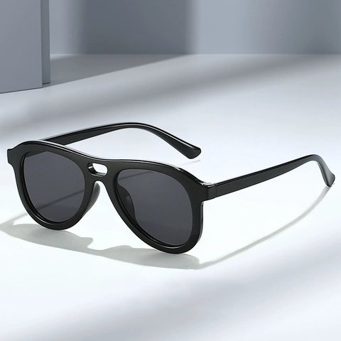 Lunettes De Soleil Pilote Rétro Double Pont Mode Aviateur Protection UV400 Monture PC Unisexe