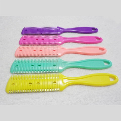 Doppelseitiger Haarausdünnungskamm Mit Rasierklingen Kunststoff Trimmer Für Pony Haarschnitt Styling Tool Home DIY