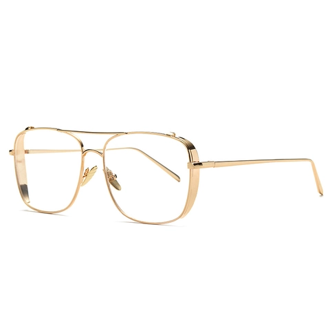 Mode Vintage Lunettes de Soleil Grande Monture Protection UV400 Alliage de Métal Style Aviateur Pour Hommes Femmes Solaire
