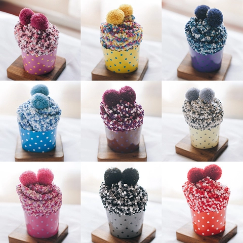 Chaussettes Pelucheuses Femme Polaire Corail Chaudes Chaussettes Sommeil Hiver Avec Pompon Emballage Cupcake Chaussettes Maison Cadeau