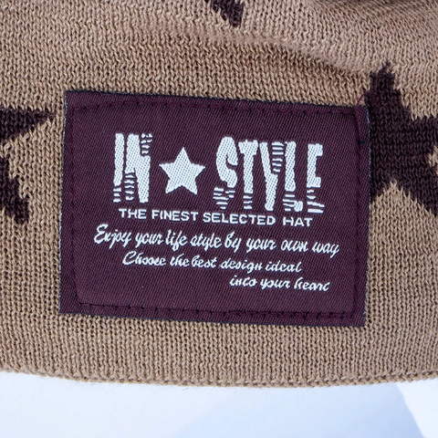 Winter Knitted Beanie Hat With Warm Fleece Lining Star Pattern Slouchy Outdoor Skull Cap For Men Women