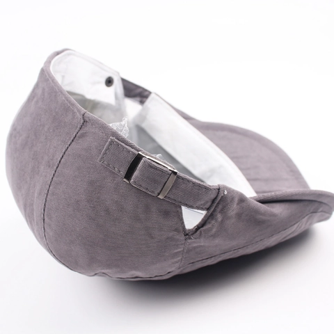 Gorra Plana De Algodón Color Sólido Vintage Newsboy Con Hebilla De Metal Ajustable Para Hombres Y Mujeres